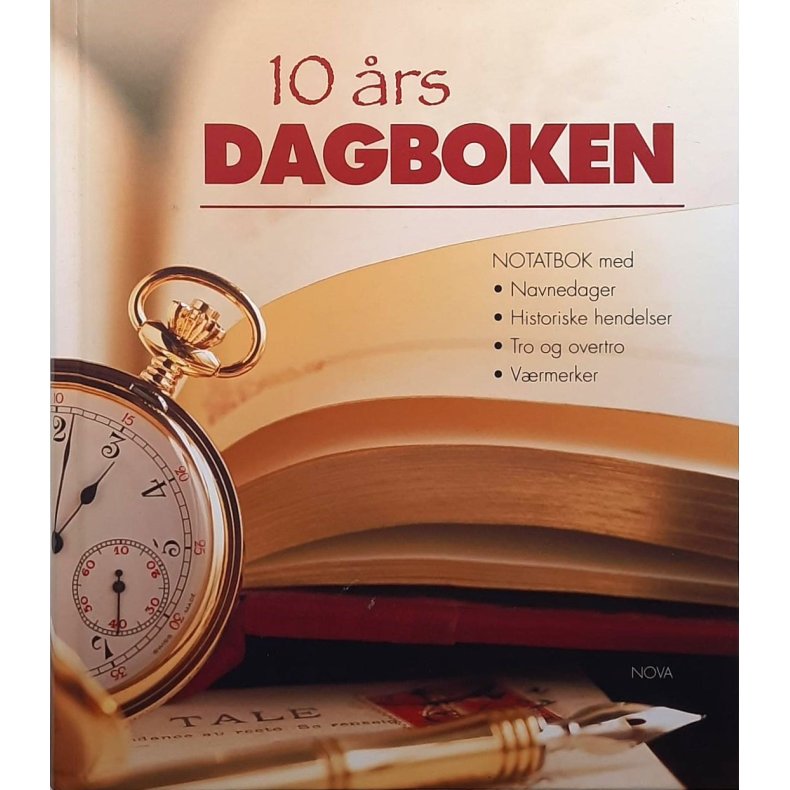 10 rs dagboken - Notatbok med vrmerker, navnedager, tro og overtro 