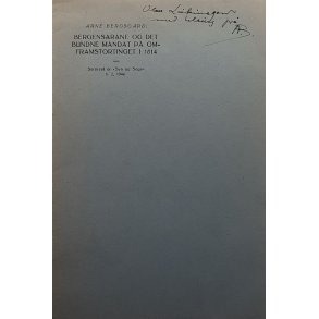 Arne Bergsg�rd - Bergensarane og det bundne mandat p� omframstortinget i 1814 - (Heftet)