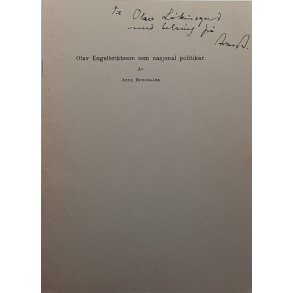 Arne Bergsg�rd - Olav Engelbriktsson som nasjonal politikar. - (Heftet)