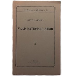 Arne Garborg - Vaar nationale strid - (Heftet)