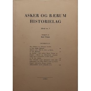 Asker og Brum Historielag Skrift nr. 7 - 1964 (Heftet)