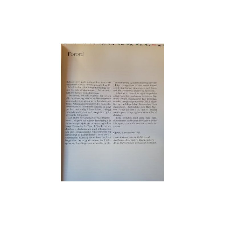 rbok for Gjvik - 1996 - Tverrdalene