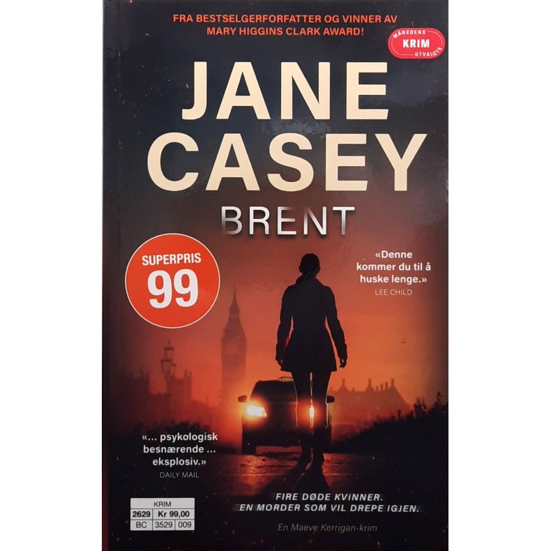 Brent - Jane Casey - Bruktbok - Heftet