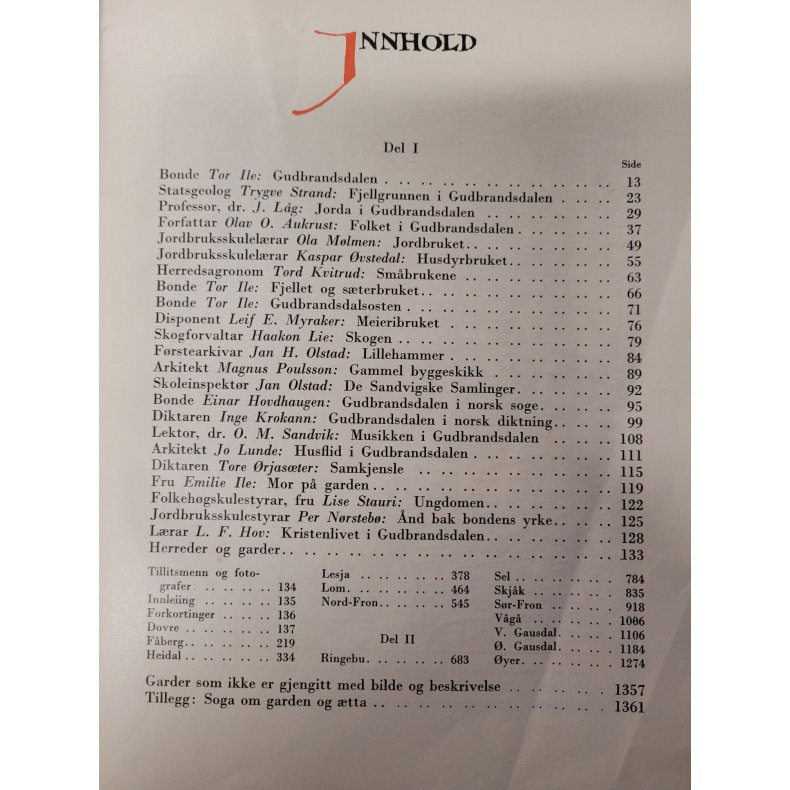 Norske gardsbruk Oppland fylke III Gudbrandsdalen II