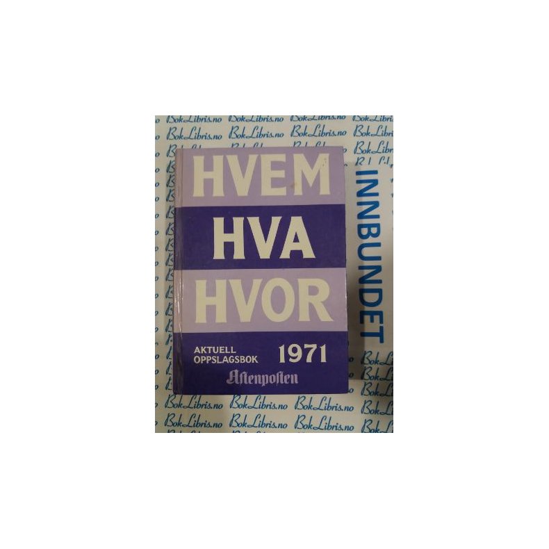 Hvem Hva Hvor 1971