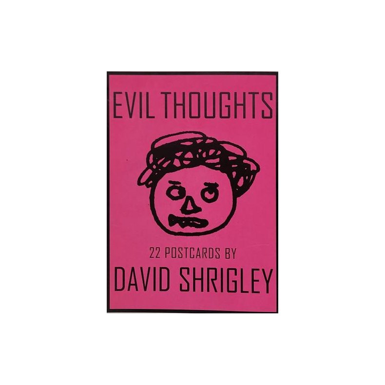 Evil Thoughts 22 Postcards by David Shrigley