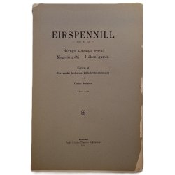 Eirspennill - Am 47 fol - Finnur Jnsson - Nregs konunga sogur - Magns gi s&#491;gur - Hkon gamli.