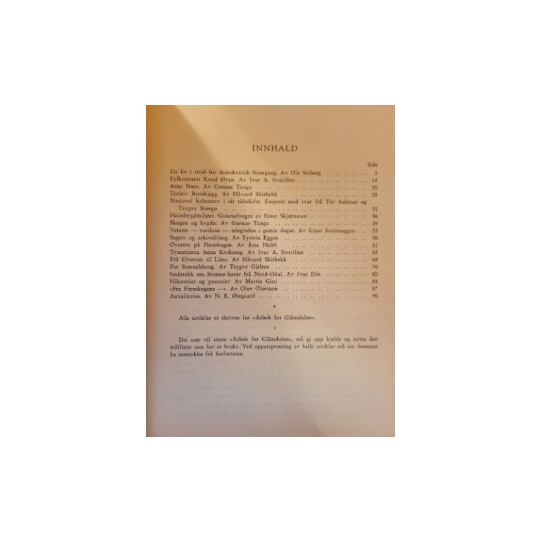 rbok for Glmdalen 1963