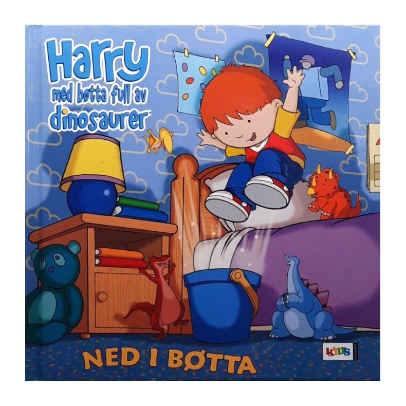 Harry med b�tta full av dinosaurer, Ned i b�tta (innbundet)