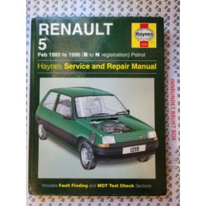 Haynes Service and Repair Manual - Renault 5 Feb 1985 to 1996 (B to N registration) Petrol