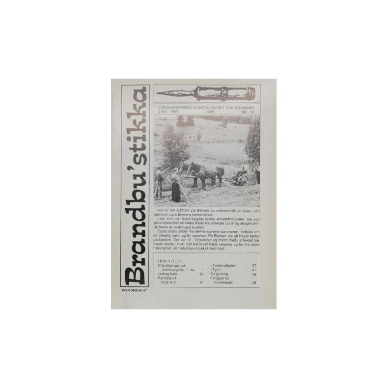 Helge Stenersen - Brandbustikka 1989 Juni Nr. 16 (Heftet)
