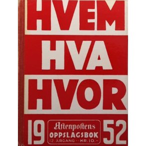 Hvem Hva Hvor 1952