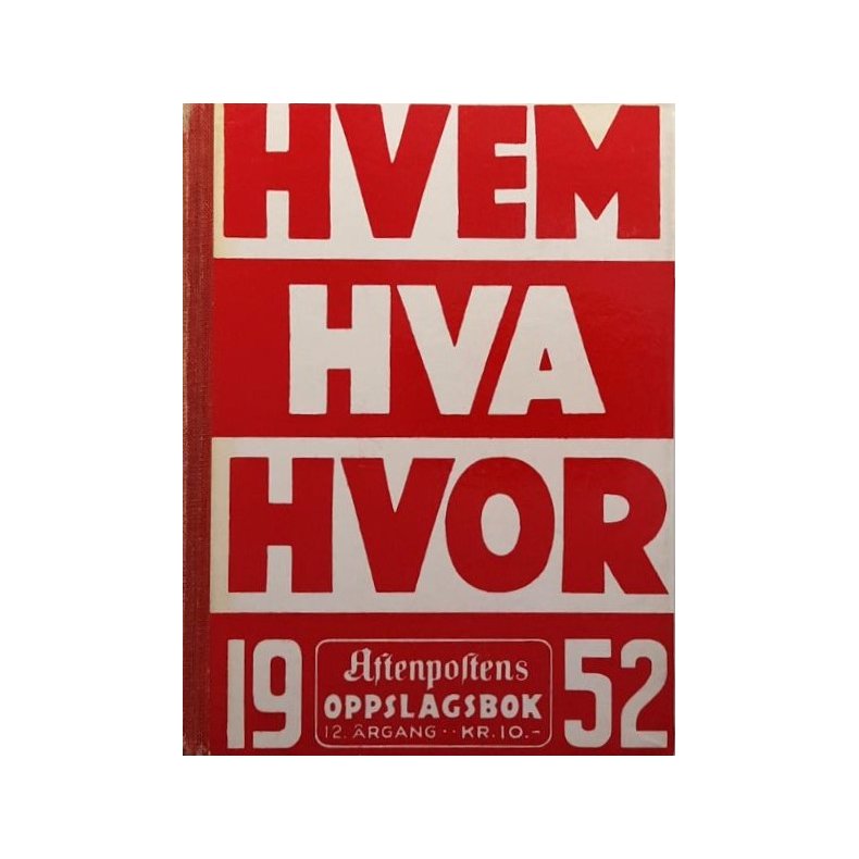Hvem Hva Hvor 1952