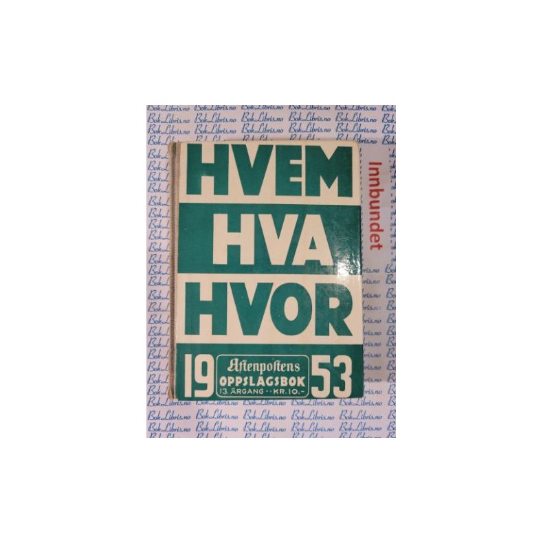 Hvem Hva Hvor 1953