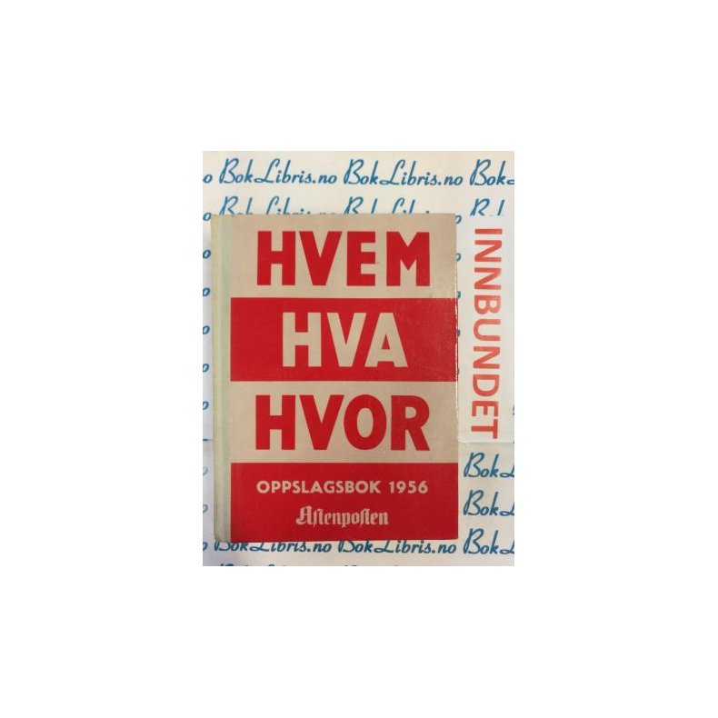 Hvem Hva Hvor 1956