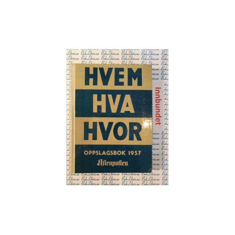 Hvem Hva Hvor 1957