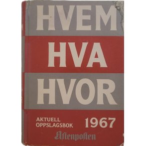 Hvem Hva Hvor 1967 (Innb.)