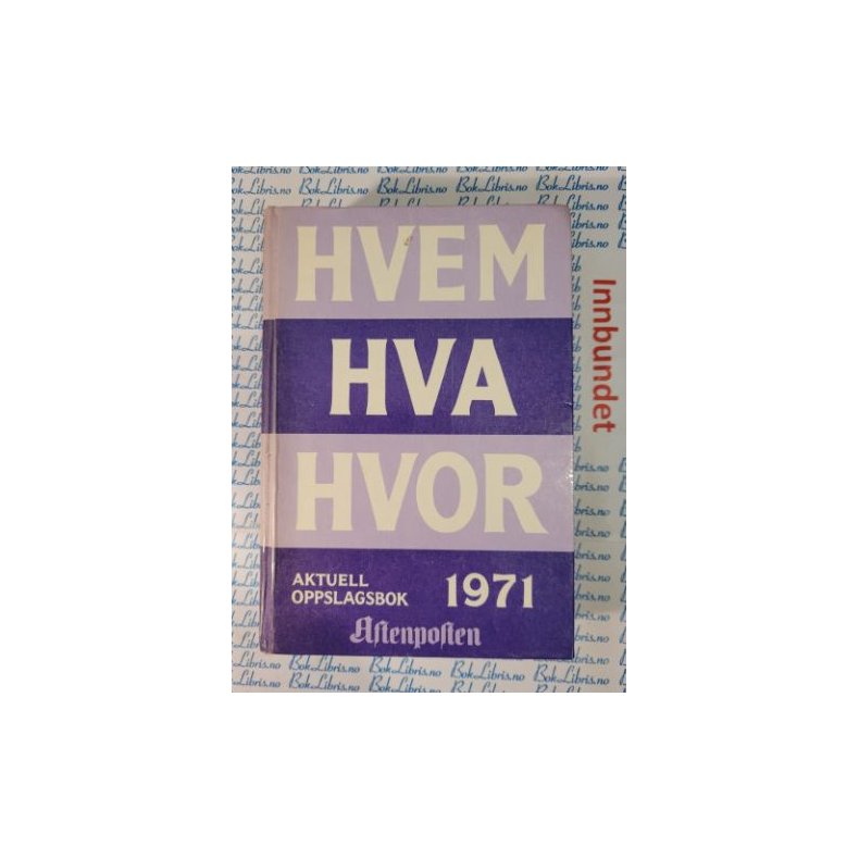 Hvem Hva Hvor 1971