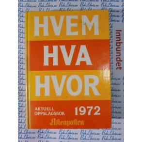 Hvem Hva Hvor 1972