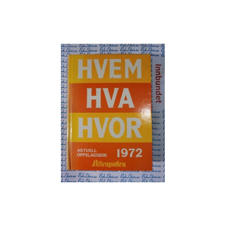 Hvem Hva Hvor 1972