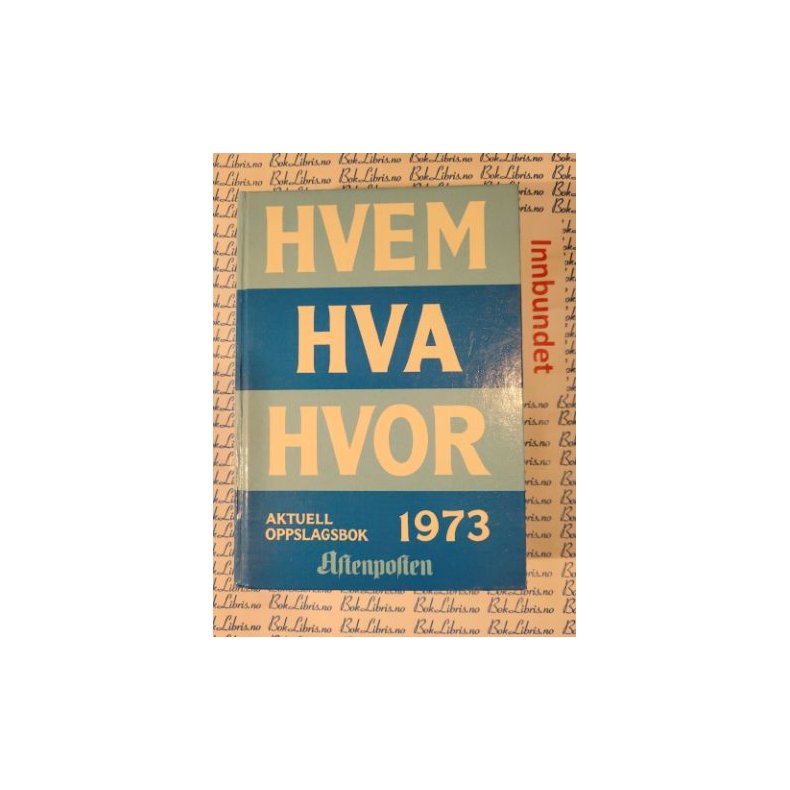 Hvem Hva Hvor 1973