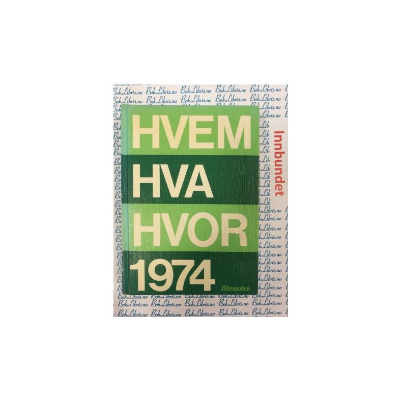 Hvem Hva Hvor 1974