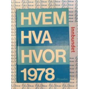 Hvem Hva Hvor 1978