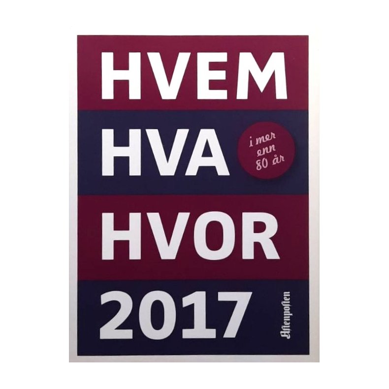 Hvem Hva Hvor 2017