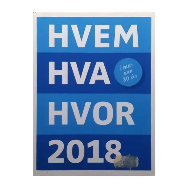 Hvem Hva Hvor 2018 