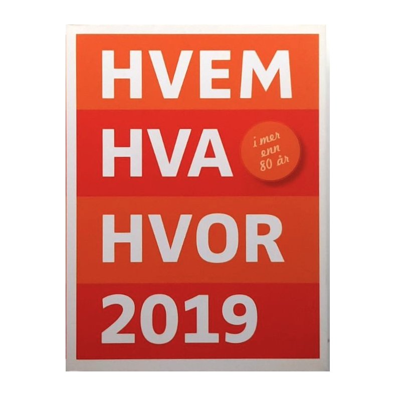 Hvem Hva Hvor 2019