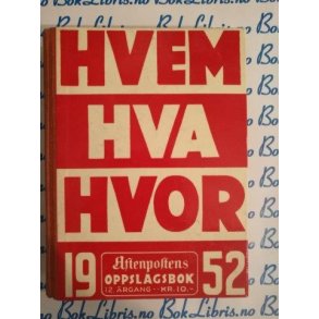 Hvem Hva Hvor 1952