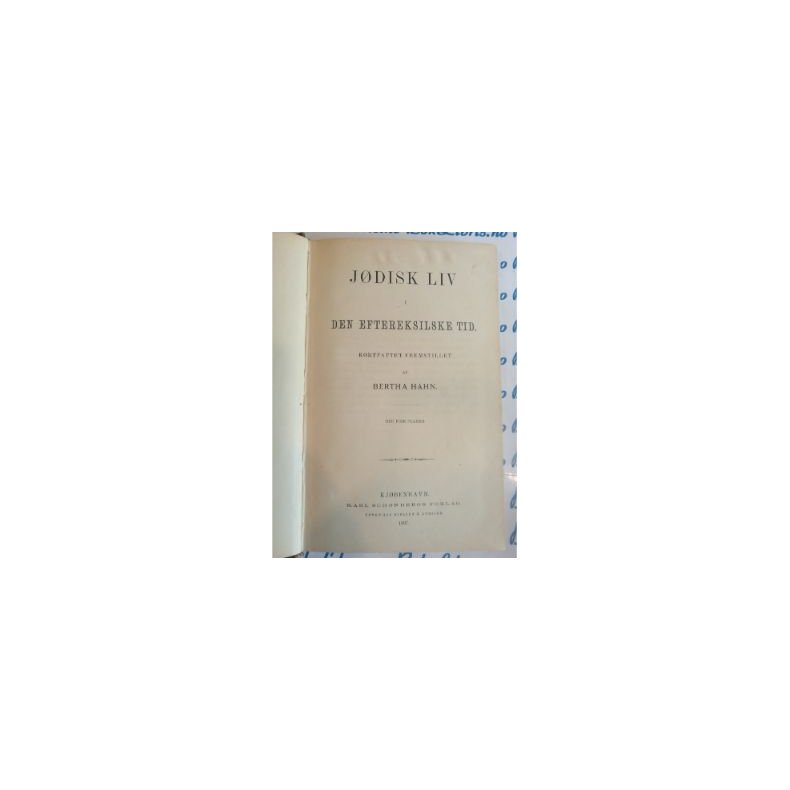 Bertha Hahn - JDISK LIV Den efterteksilske tid (1897)