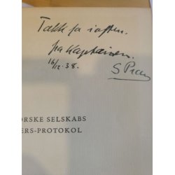 Norske selskabs vers-protokol (1935) (Signert)