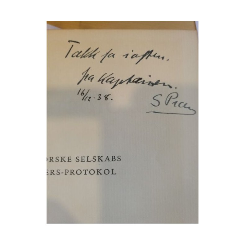 Norske selskabs vers-protokol (1935) (Signert)