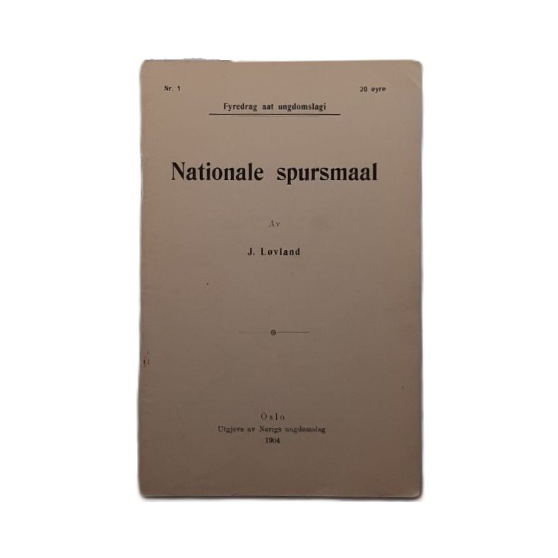 J. L�vland - Nationale spursmaal - (Heftet)