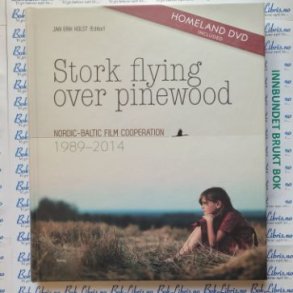 Jan Erik Holst - Stork flying over pinewood (Signert)