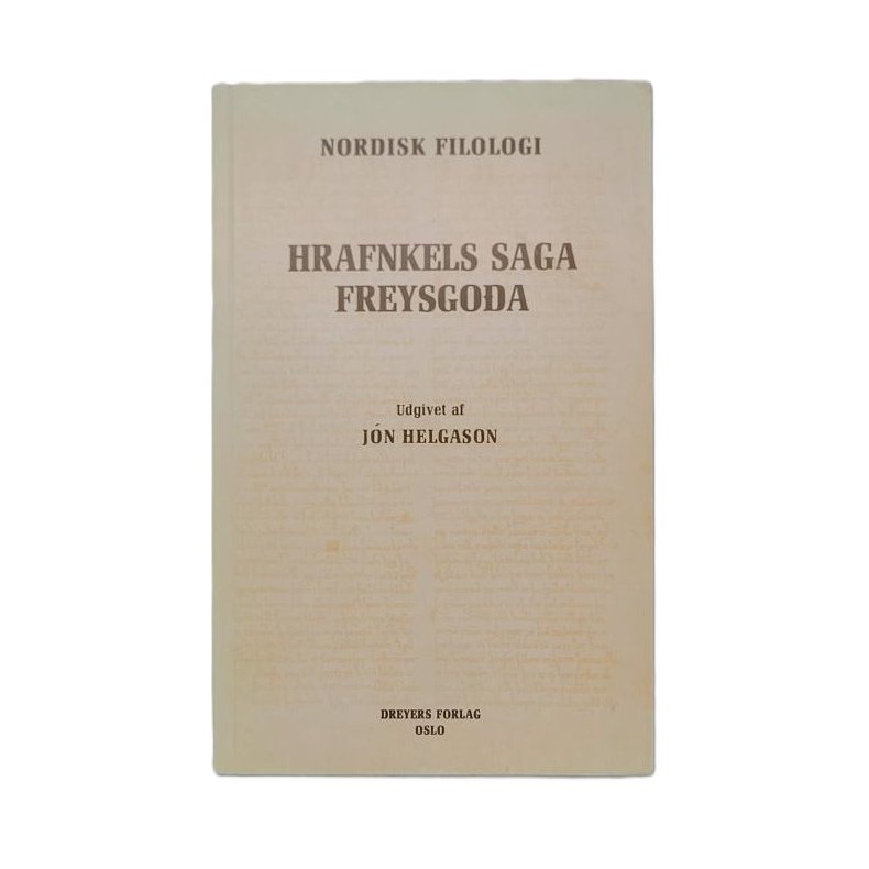 Jn Helgason - Nordisk filologi - Hrafnkels saga Freysgoda (Heftet)