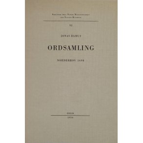 Jonas Ramus - Ordsamling Norderhov 1698