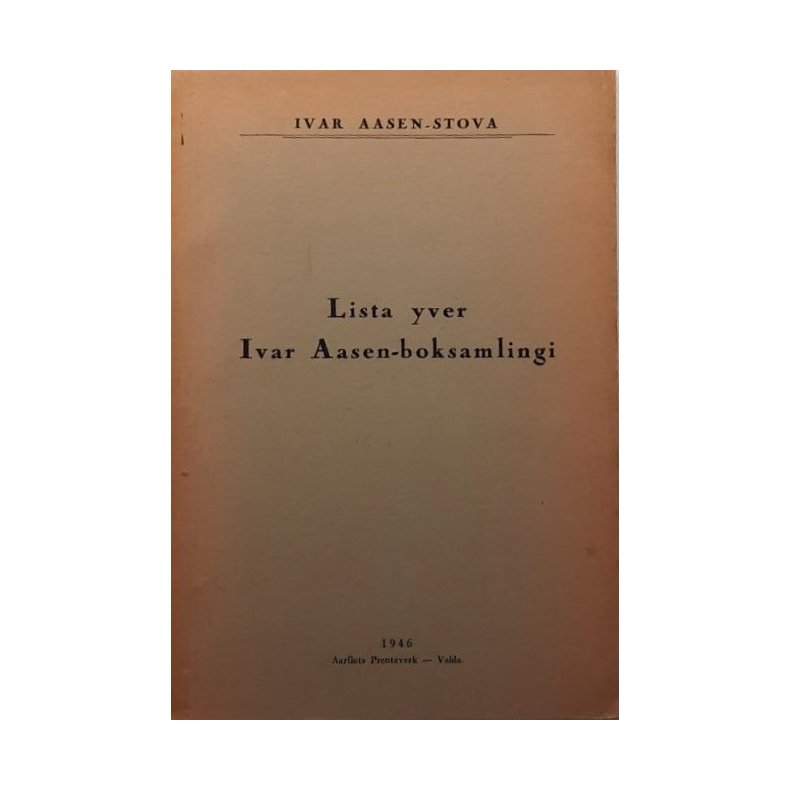 [Kaare Haukaas] - Lista yver Ivar Aasen-boksamlingi - (Heftet)