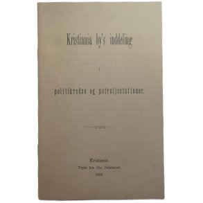 Kristiania by's inddeling i politikredse og patruljestationer (1893)