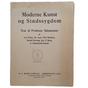Leo Swane m.fl. - Moderne Kunst og Sindssygdom (Heftet)