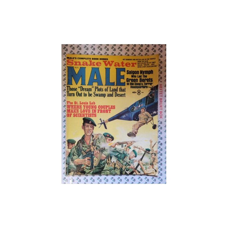 Male 8/1966-Green Beret Vietnam battle cover-Lee Marvin-cheesecake-Draft dodg...