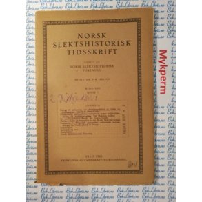 Norsk slektshistorisk tidsskrift (1941)