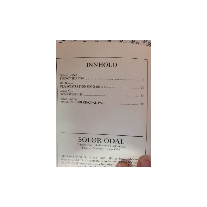 Solr-Odal Nr. 1 - 1991