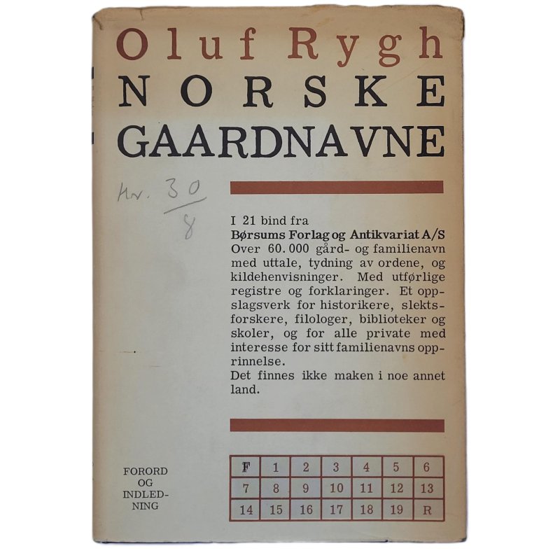 Oluf Rygh - Norske gaardnavne (1898)