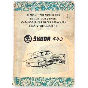 Parts Catalog / Parts List Skoda 440 Octavia with 1.1l OHV Engine - 1956 Edition