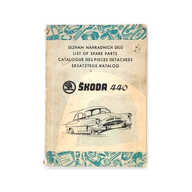 Parts Catalog / Parts List Skoda 440 Octavia with 1.1l OHV Engine - 1956 Edition