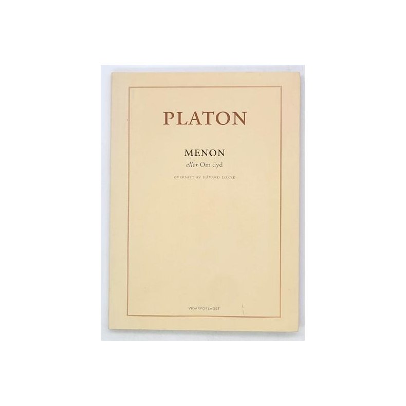 Platon - Menon eller Om dyd (Heftet)