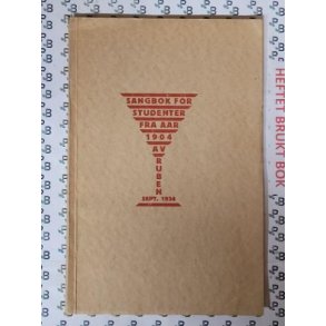 Sangbok for studenter fra aar 1904 av Ruben sept. 1934