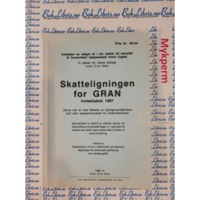 Skatteligningen for Gran Inntektsret 1987